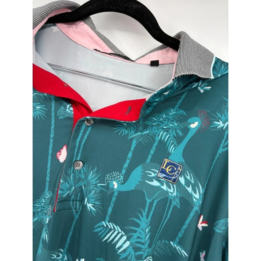 Greyson Heron Dance Garter Mens polo size large